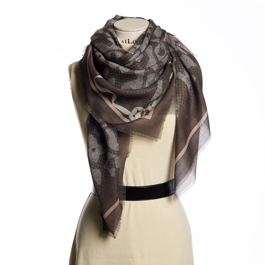 AMOR FATI Leopard Shawl (Brown)