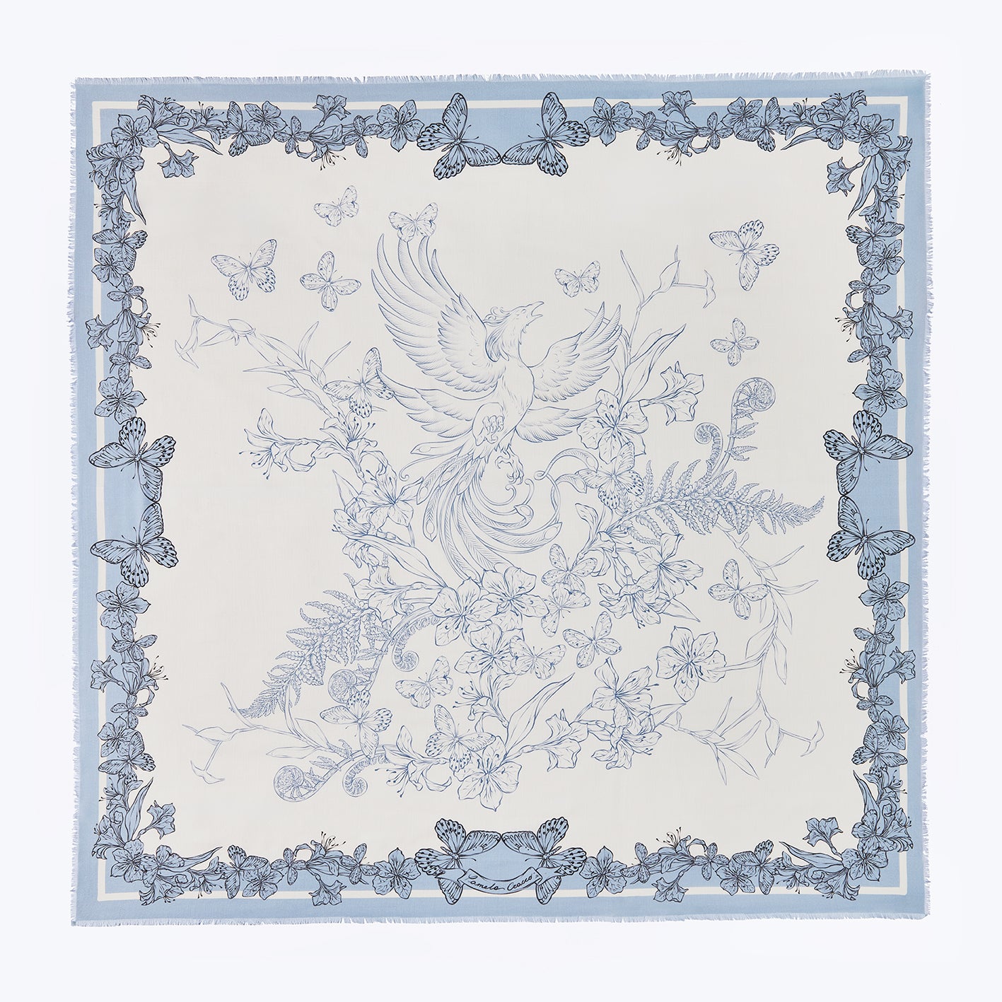 POST FATA RESURGO - Scialle 140x140cm (Azul)