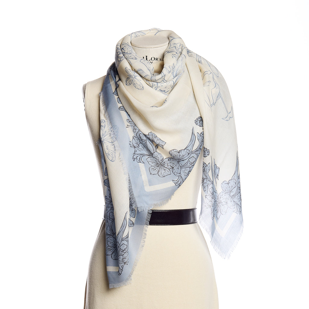 POST FATA RESURGO - Scialle 140x140cm (Azul)