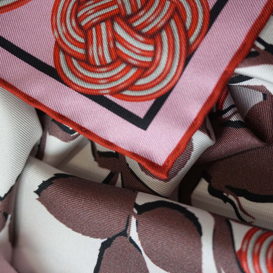NODUS MUNDI Foulard di seta, bicolore