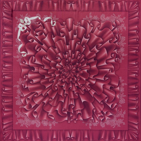 ROMANZA AETERNA Burgundy Silk Scarf