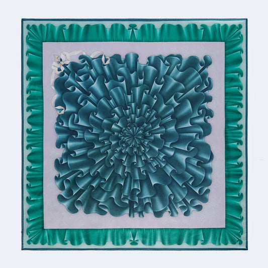 ROMANZA AETERNA Emerald Silk Scarf